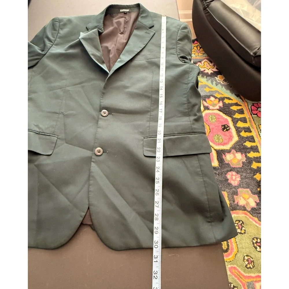 Express Slim Fit Blazer Men's Dark Green Office Work Preppy Event Formal 42L